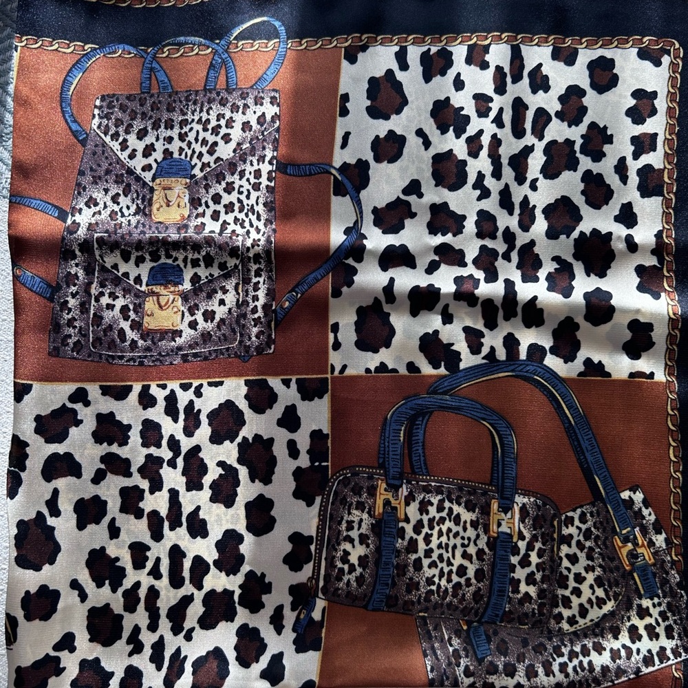 Brown and Black Animal Print Scarf Wrap